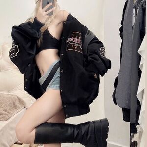 Stylish Black Varsity Jacket